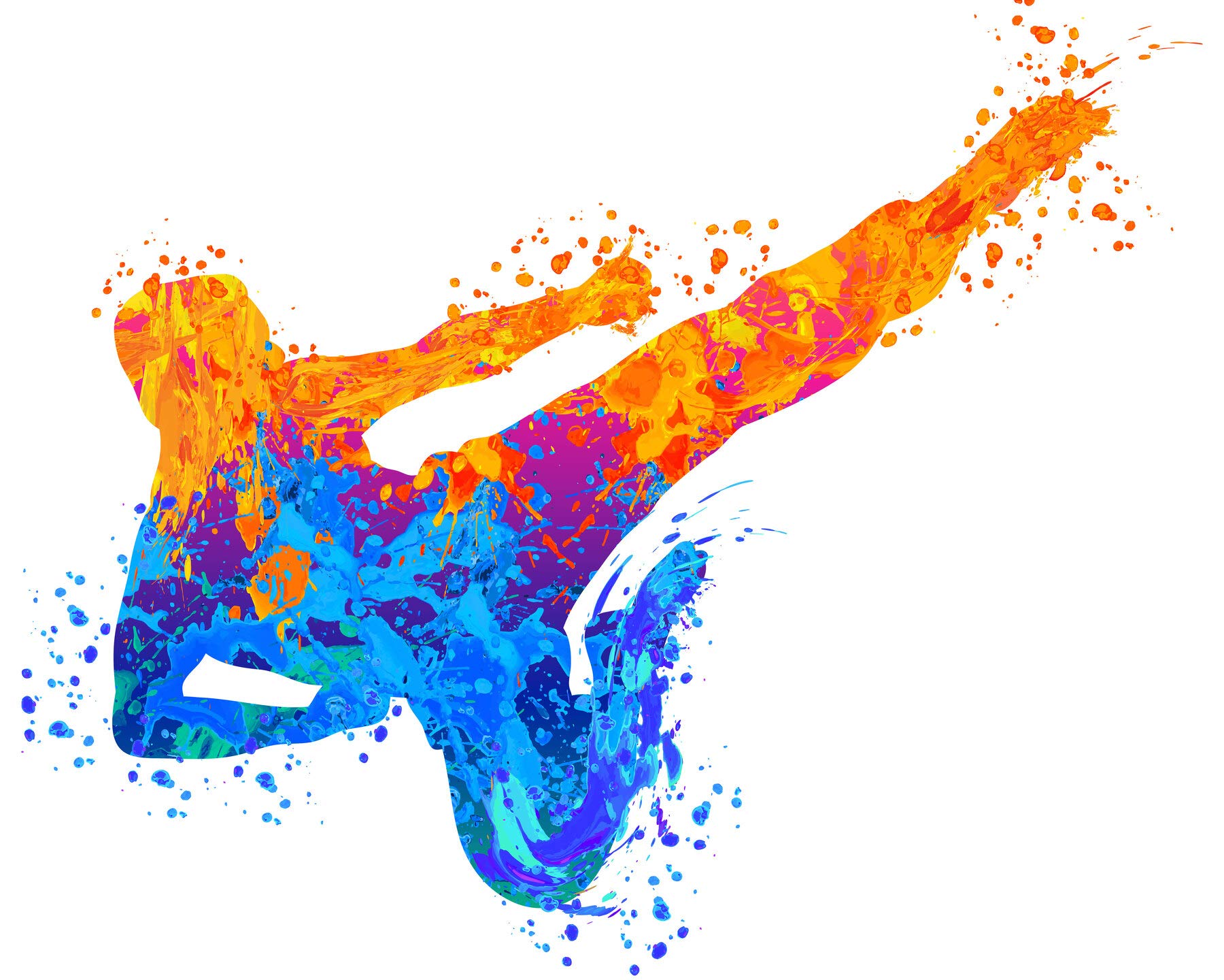 Martial Art Karate Poster Boys Wall Art, Watercolor Vibrant Mens Martial Arts Print Decor, Kung Fu gifts for him, Birthday Gifts for boys, Man