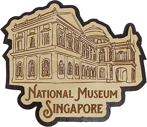 Miniatura 10 de Printtoo Regalo grabado de madera con imán de nevera de recuerdo de mapa de Singapur