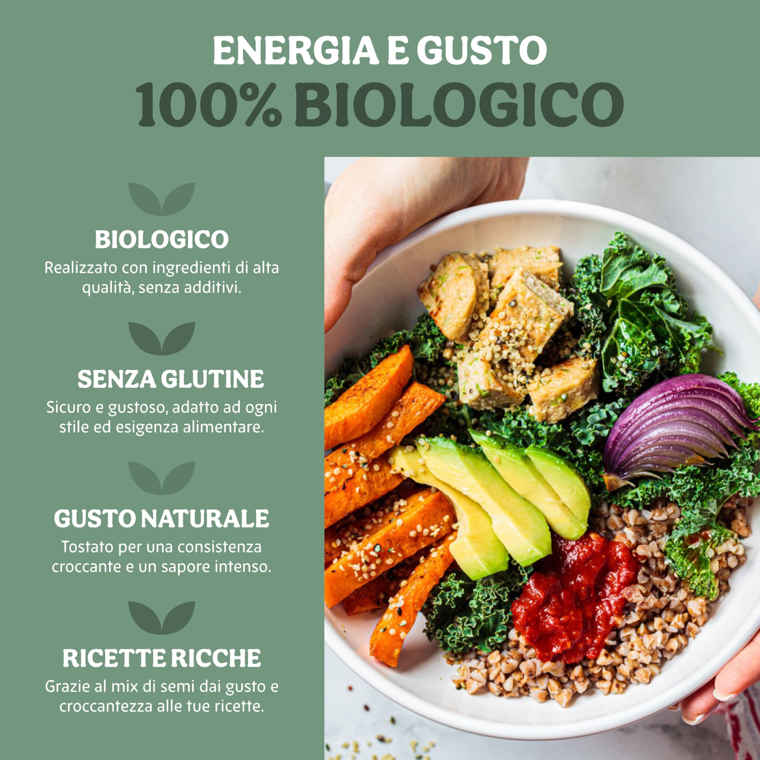 Probios Semi Misti Tostati Biologici - Ricchi di Proteine ​​e Fiber - Semi Naturali e Senza Glutine - Confezione da 6 x 250 g