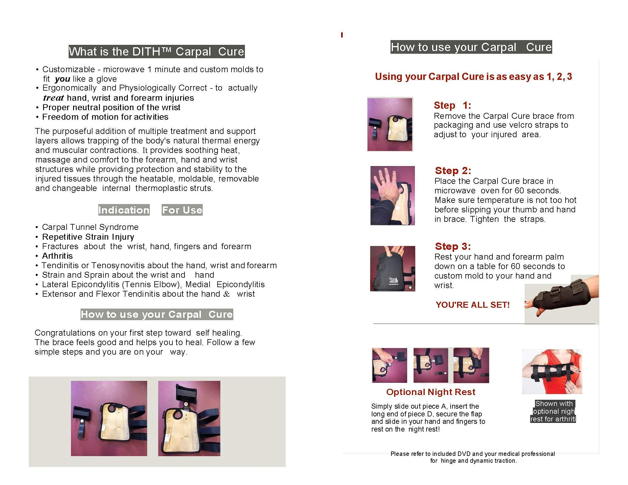 The Carpal Cure - Muñequera de Doctor in the House (negro derecho, estándar, se adapta a la mayoría de manos)