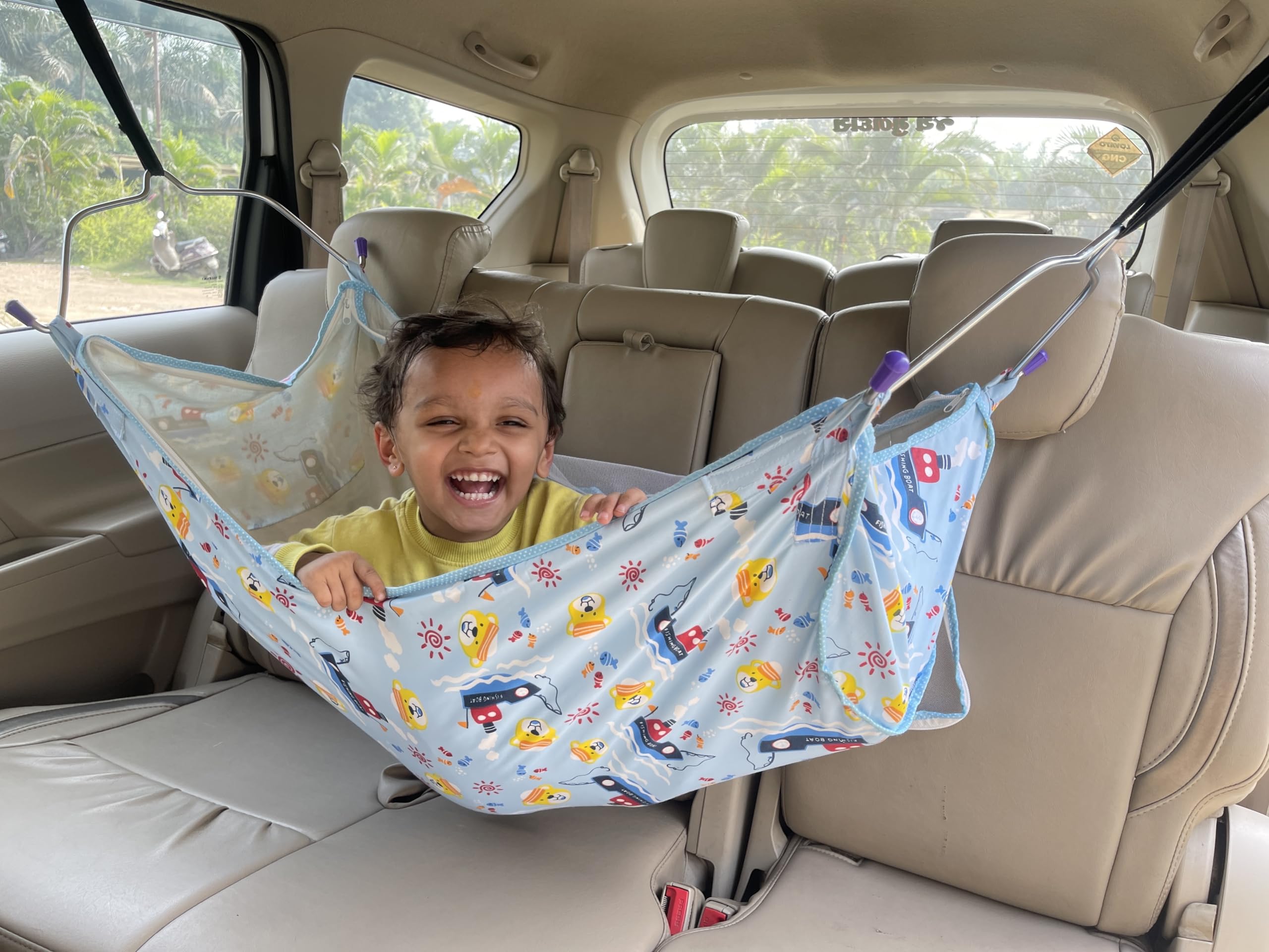 A To Z Hub Cotton Car Cradle Hammock With Mosquito Desertcart