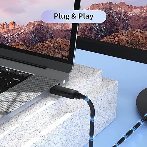 Miniatura 2 de Cable USB C a VGA de 3 pies, cable VGA a USB C para monitor, cable tipo C a VGA, cable USB C a VGA compatible con MacBook ProAir, iPad Pro,