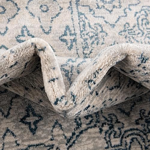 Miniatura 8 de Unique Loom Newport Collection - Alfombra de área - Chepstow (redonda 7' 0" x 7' 0", grismarfil)