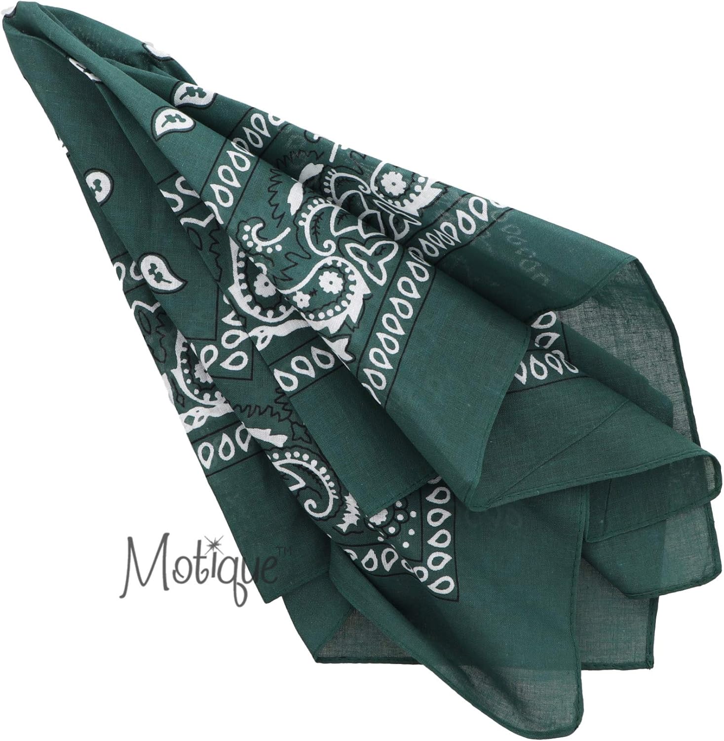 22 Inch Cotton Paisley Bandana - Apple Green : Clothing, Shoes & Jewelry