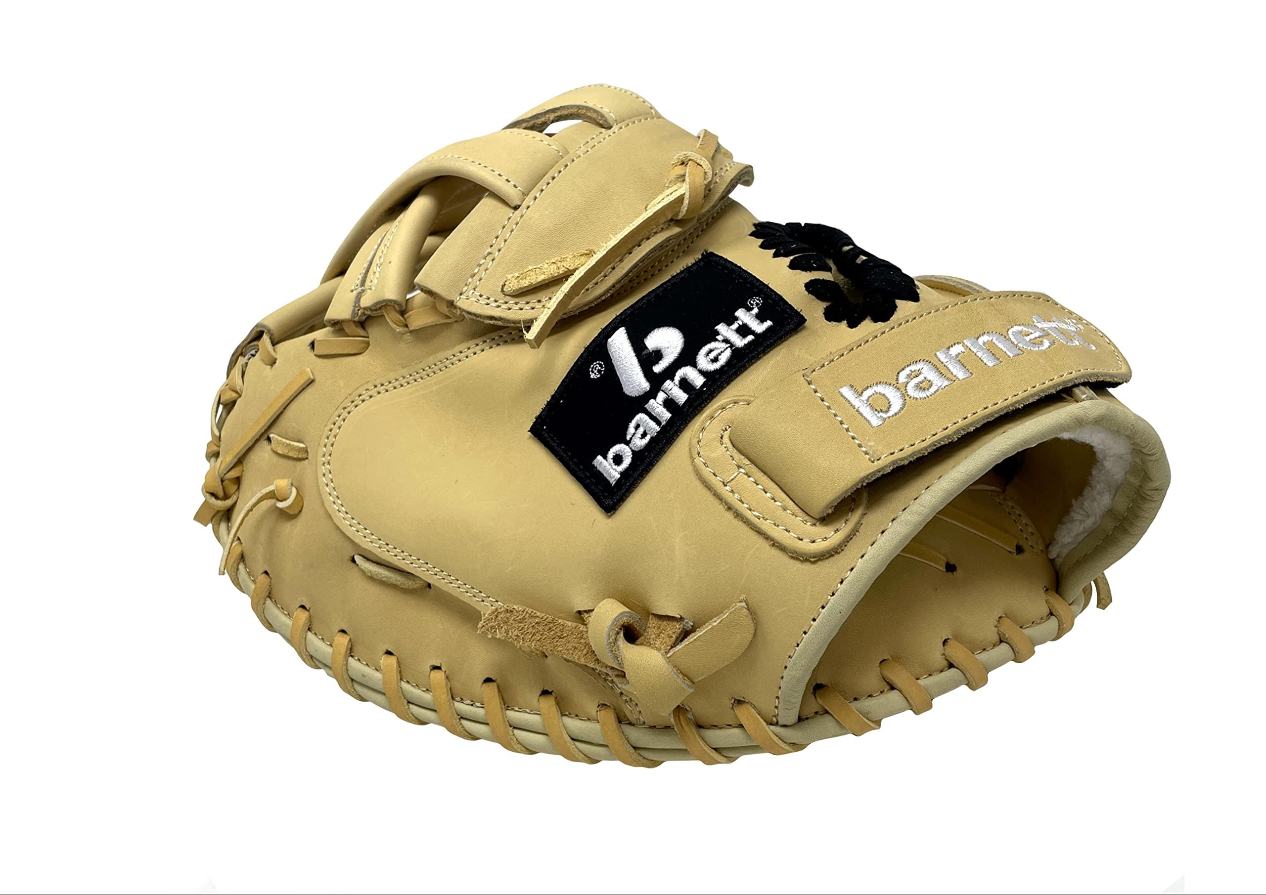 FL-201 Guante de béisbol de cuero Catcher, beige (REG (para diestro El guante se lleva a la izquierda))