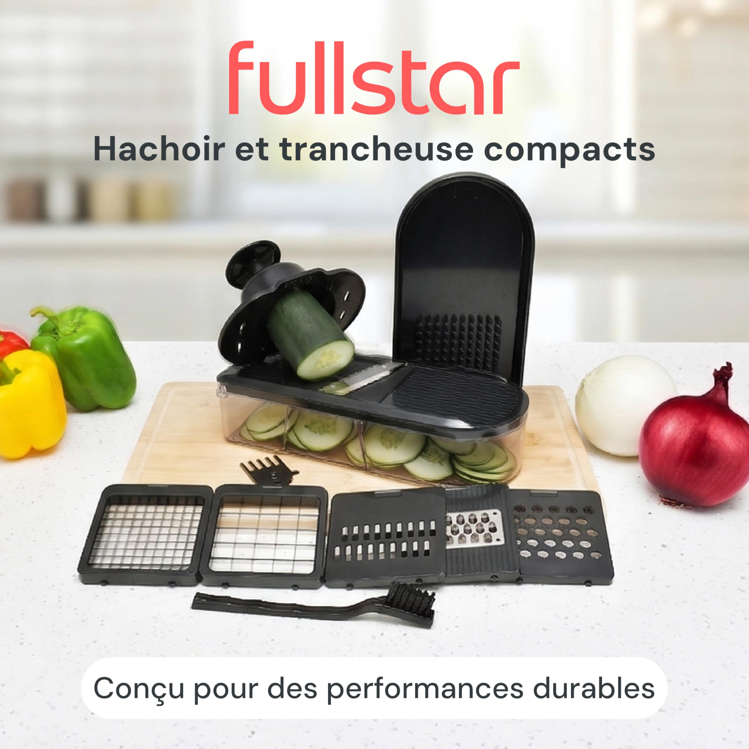 Le coupe-légumes Fullstar multifonction, un outil pratique pour la préparation de vos légumes.