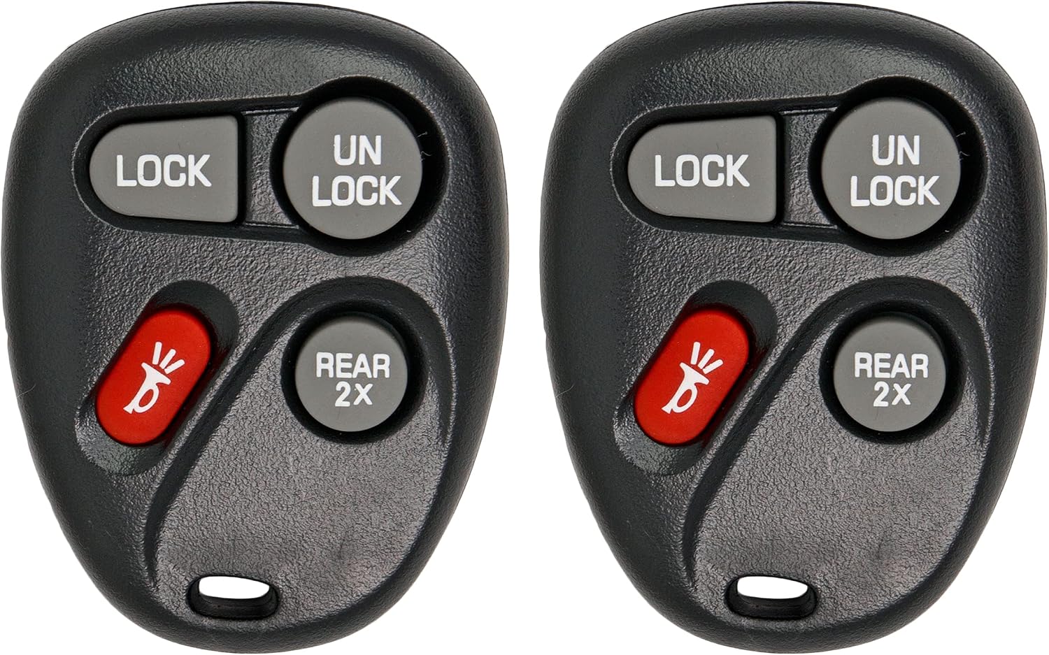 Keyless2Go Replacement for New Keyless Entry 4 Button Remote Car Key Fob for Select Astro Blazer Jimmy Bravada KOBUT1BT 15732805 (2 Pack)