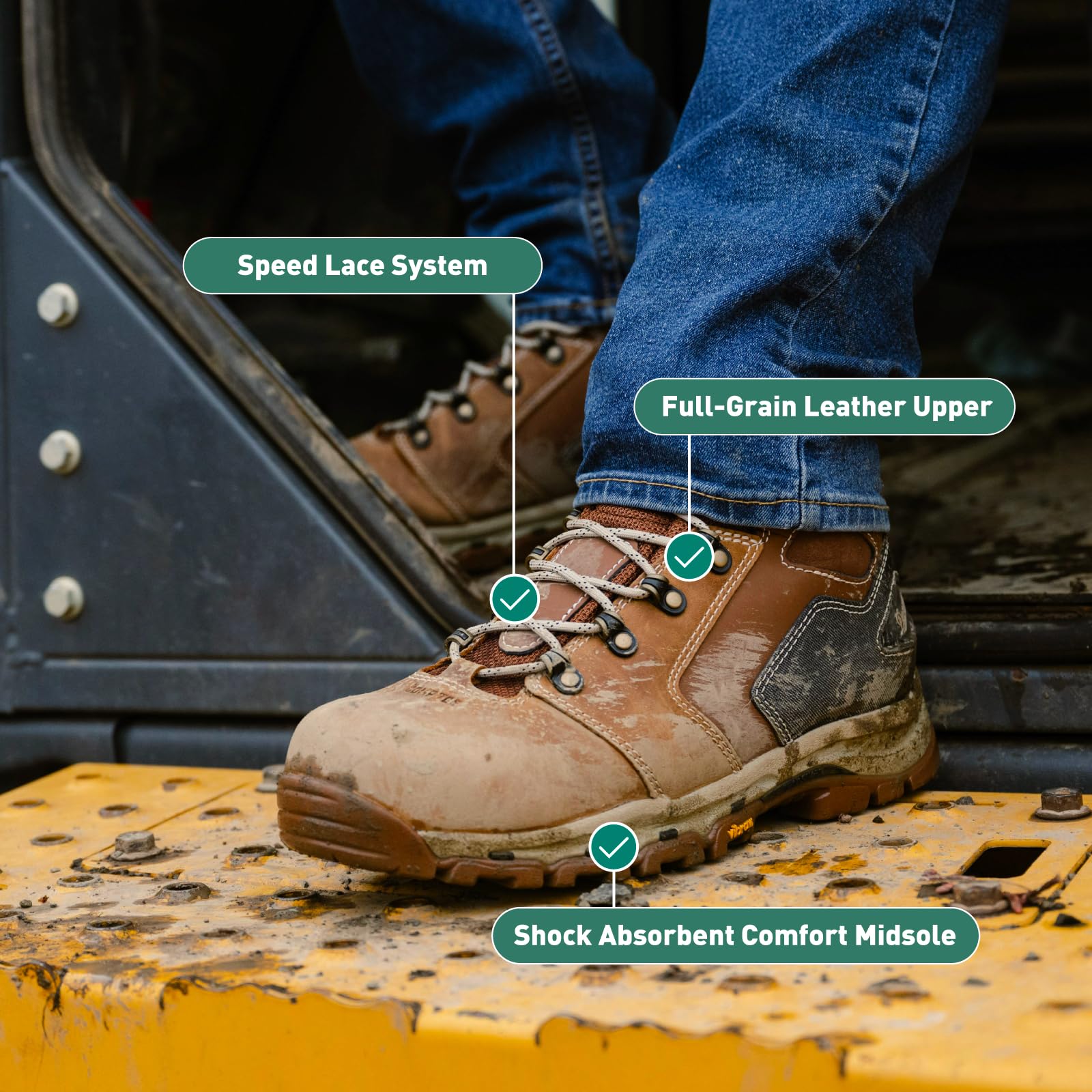 Danner Vicious Wodoodporne buty robocze 11,4 cm dla mężczyzn – skóra licowa z oddychającą podszewką Gore-Tex, system Speed Lace i antypoślizgowa podeszwa zewnętrzna na obcasie