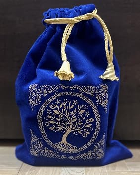 Indian Consigners Soft Velvet Pouch for Tarot, Altar, Rune, Gift, Crystal, jewelry Wrap Bags for Precious, Sacred and Spiritial Items Blue