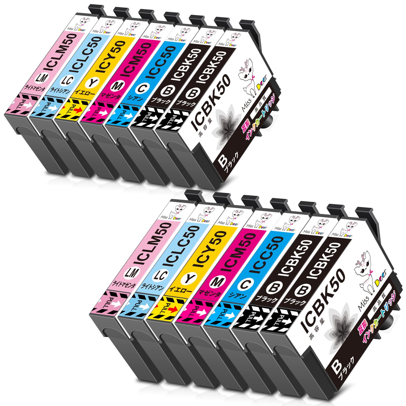 Amazon.co.jp: Miss Deer IC6CL50 互換 インクカートリッジ エプソン用 