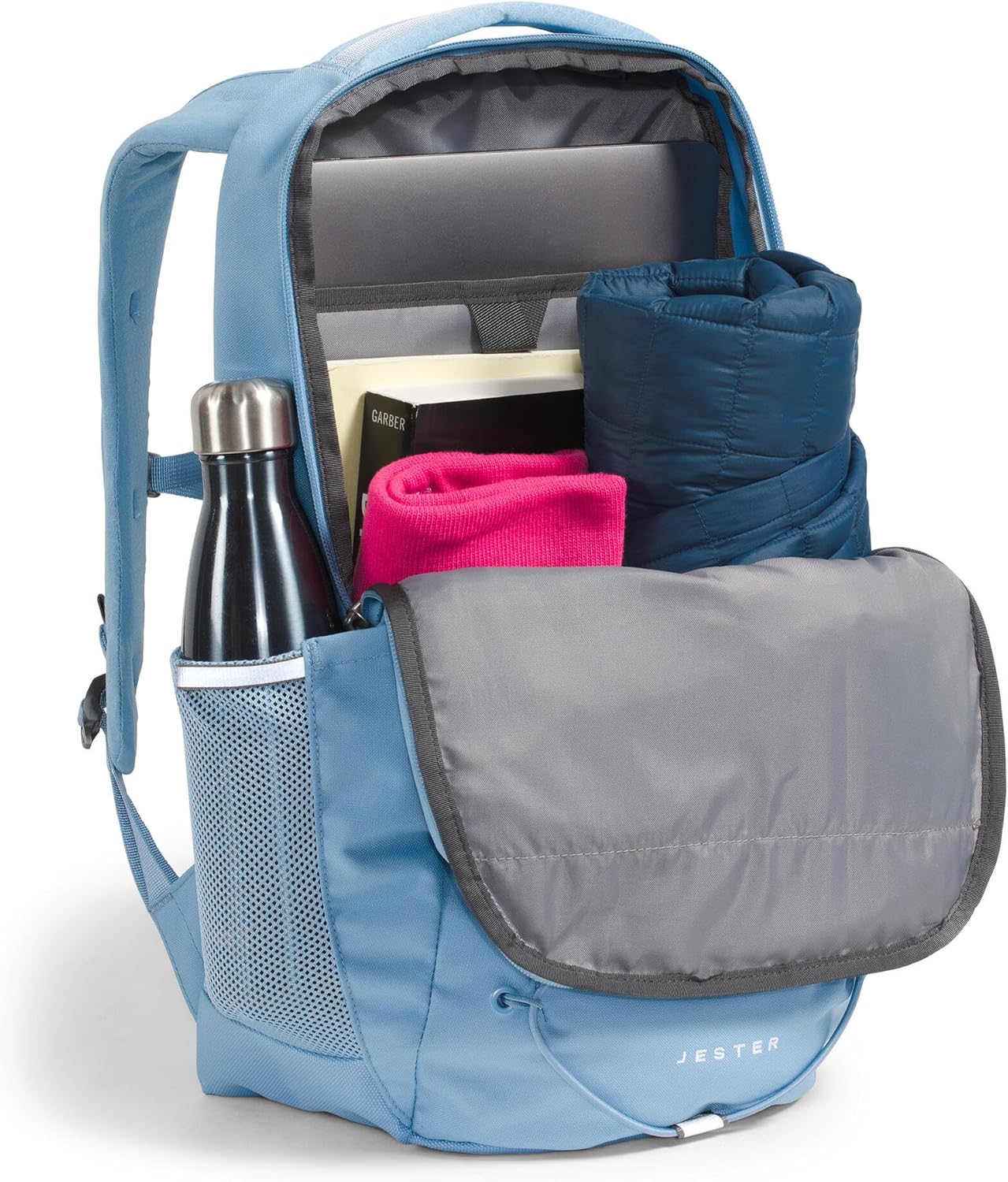 The North Face Women's Jester Everyday Laptop Backpack - Commuter Travel Bag, Laptop Sleeve, Water-Repellent, Steel Blue, One Size - Image 4