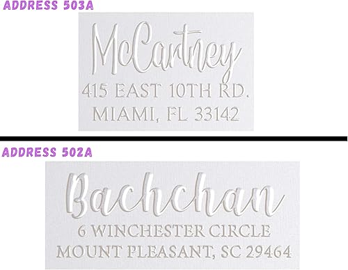 Miniatura 3 de Escritorio personalizado con sello de dirección personalizado, sello de invitación de boda, grabado personalizado, 2 x 1 pulgada (estampado