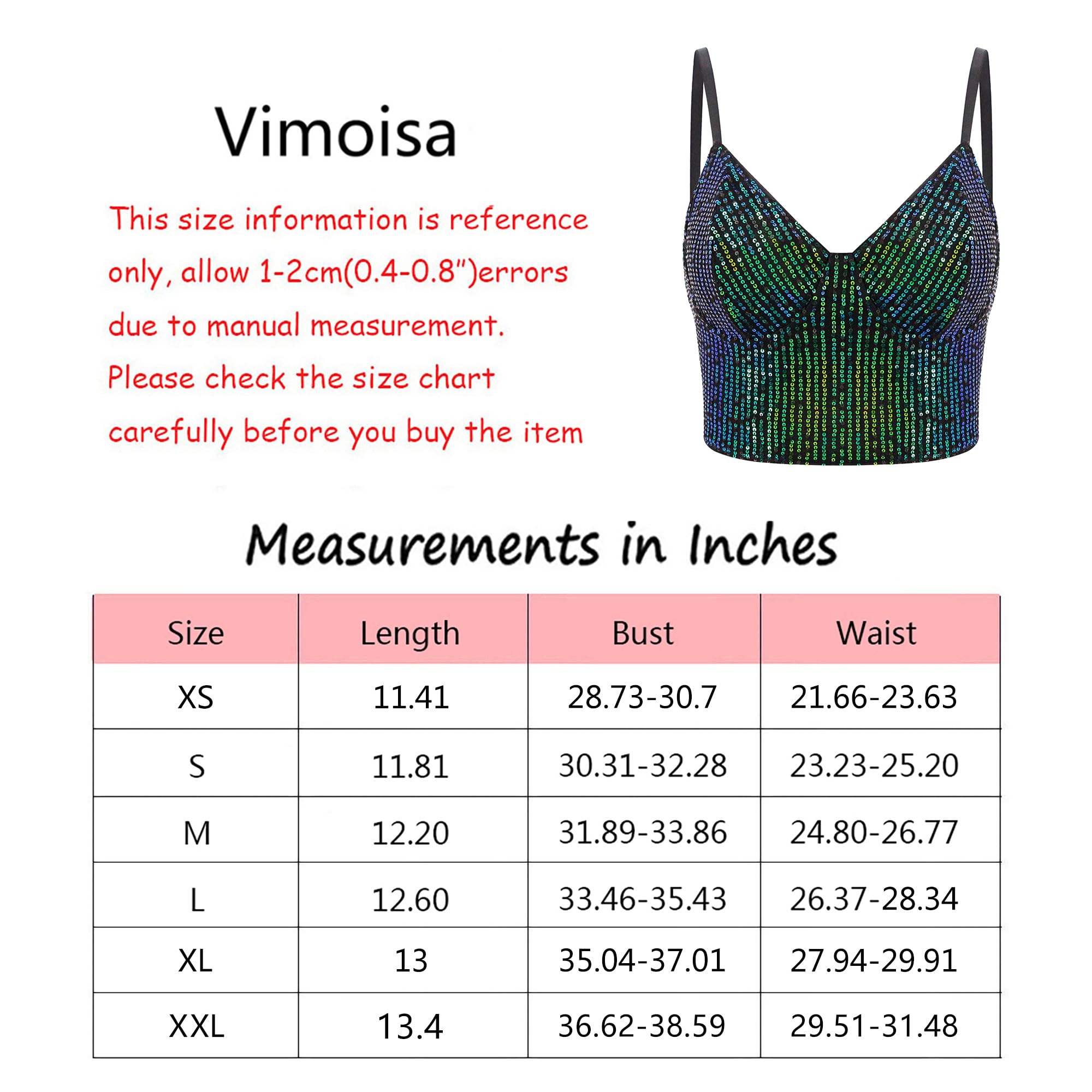Canottiera da donna riflettente metallizzata, bustier con spalline sottili crop top aderente senza maniche a tubo, camicetta, Paillettes nero, XL