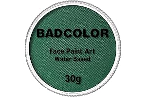 Professional Water Activated Dark Green Face & Body Paint Kit