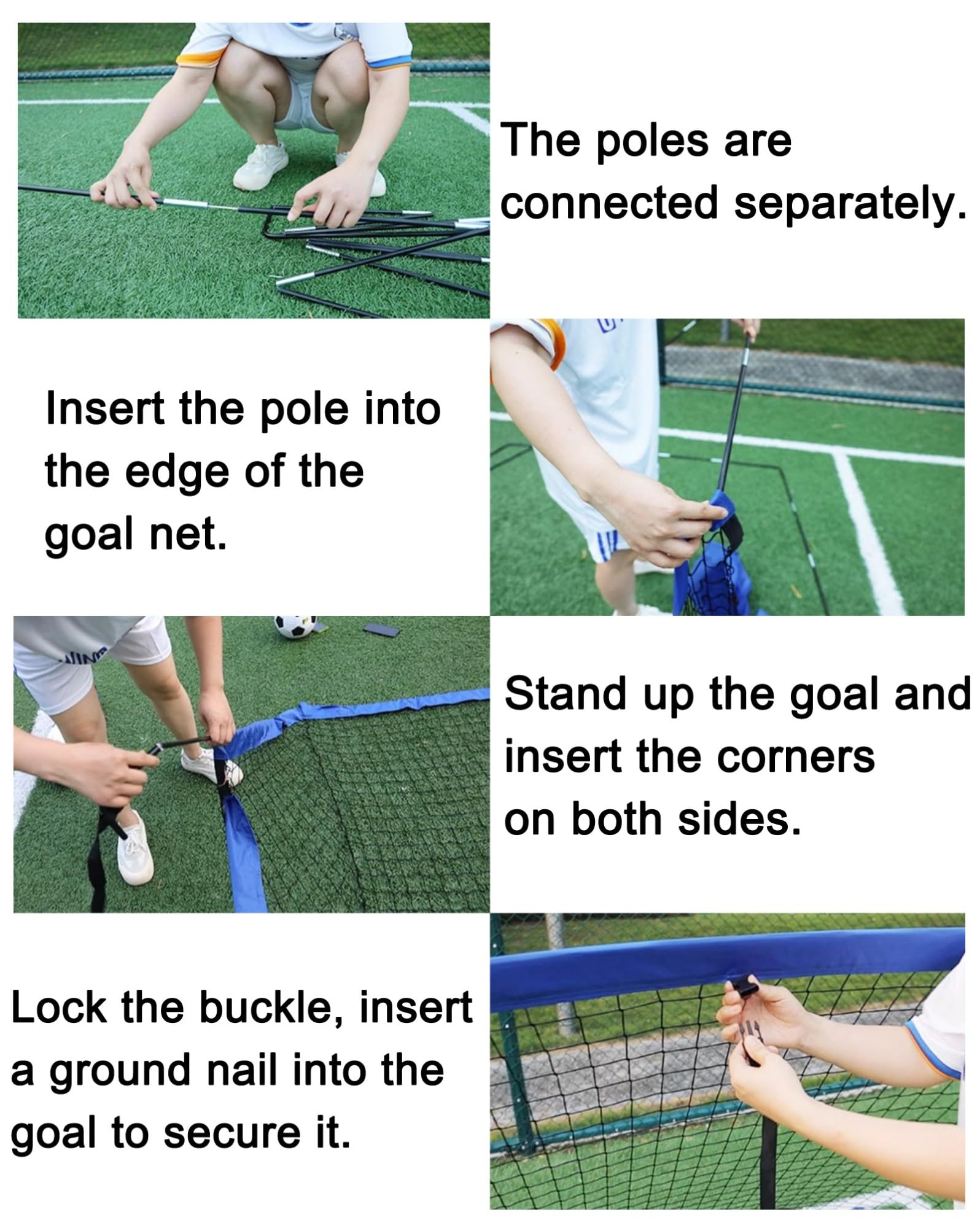 Porta da calcio Grande porta da calcio, attrezzatura per l'allenamento per i giovani, con borsa per il trasporto portatile, giochi sportivi all'aperto