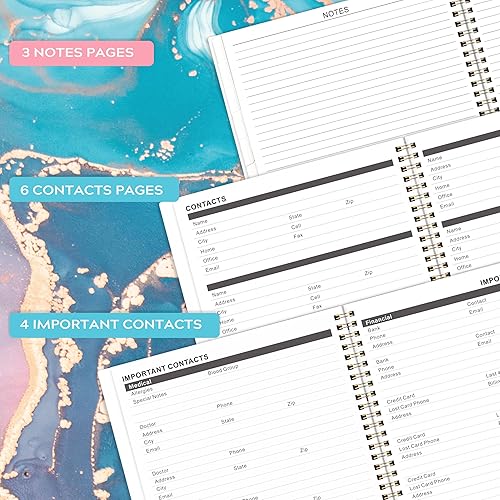 Miniatura 5 de Agenda 2023-2024, agenda académica 2023-2024, 8 x 10 pulgadas, julio 2023 a junio 2024, agenda mensual semanal con pestañas marcadas + papel grueso