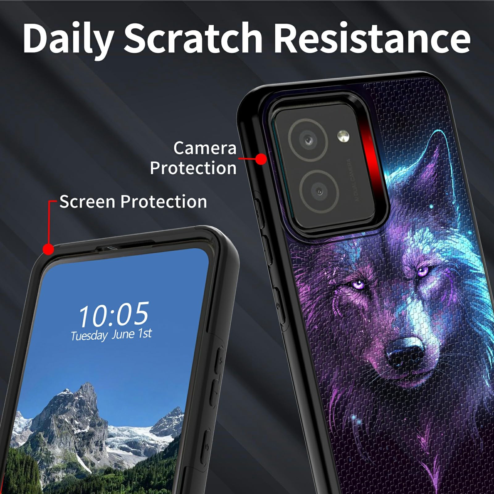 GFRGTFHYT Coque De Téléphone HMD Vibe N159V 6,6" 2024 Avec Protecteur D