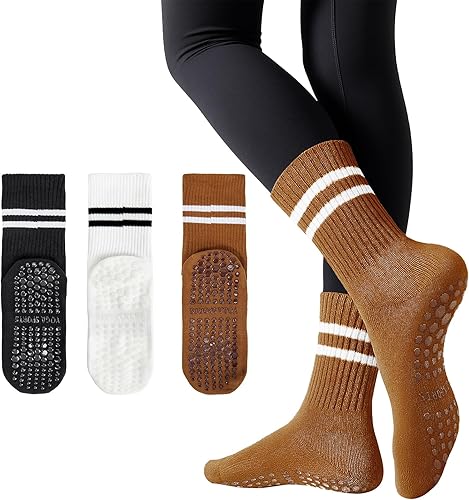 Calcetines de pilates con agarre para mujer de American Trends para yoga y barra - antideslizantes