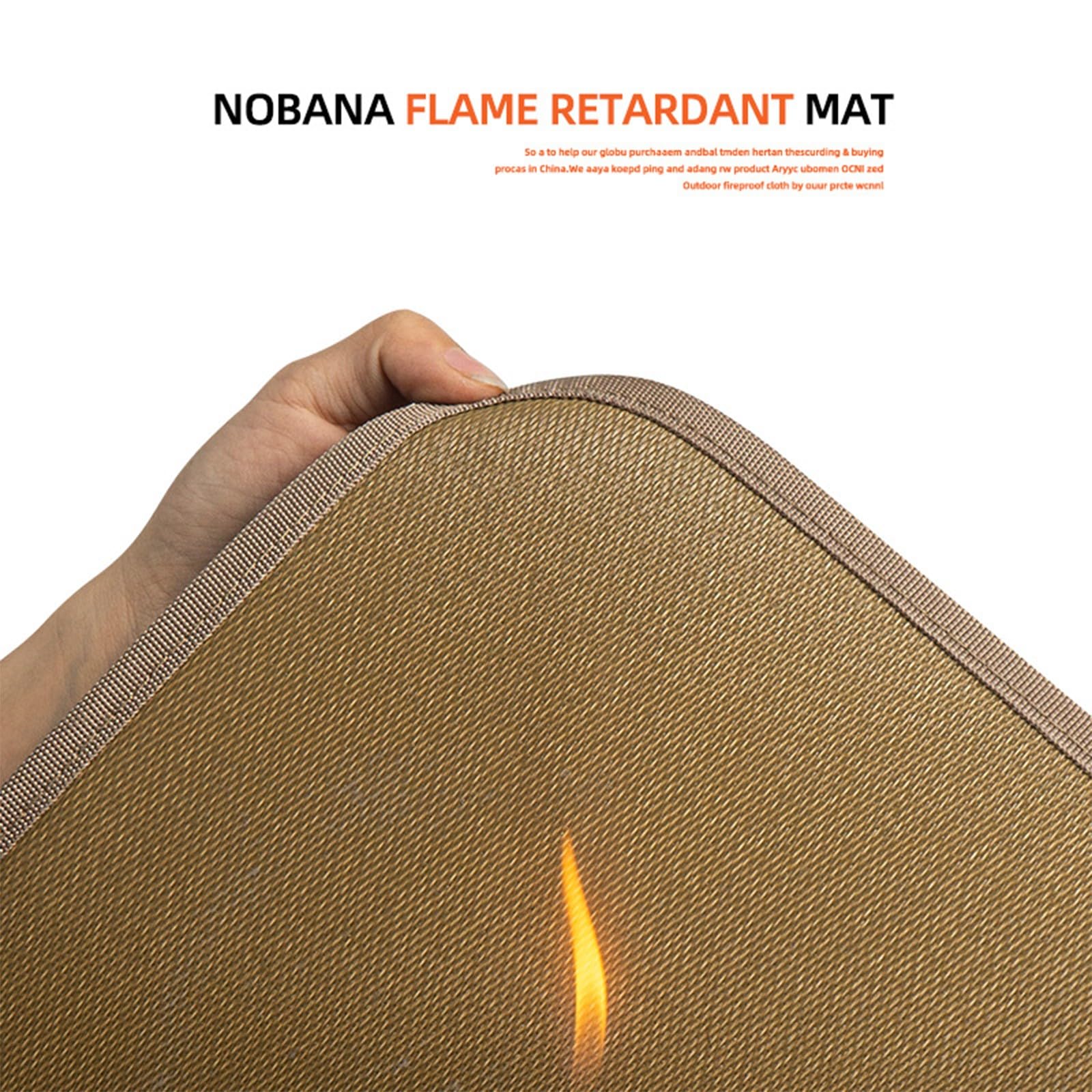 Estera Plegable portátil para Parrillas para Acampar, Almohadilla Aislante para picnics Aire Libre, Manta ignífuga para cocinar Aire Libre y Uso de emergencias para chimeneas, Estufa