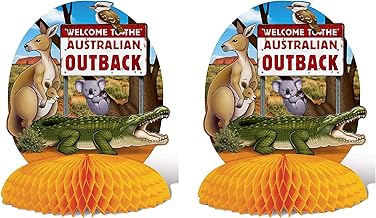 Beistle Australian Centerpieces 2 Piece, 10", Multicolored