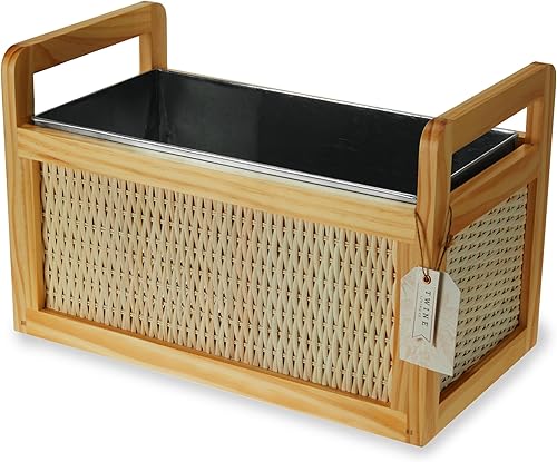 Miniatura 14 de TWINE cubeta para hielo de acero galvanizado color blanco para picnics., Plateado