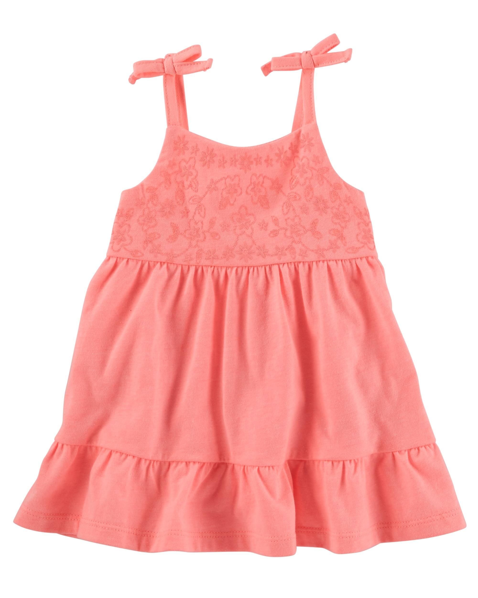 OshKosh B'Gosh Baby Girls' Sleeveless Embroidered Dress 9-12 Months