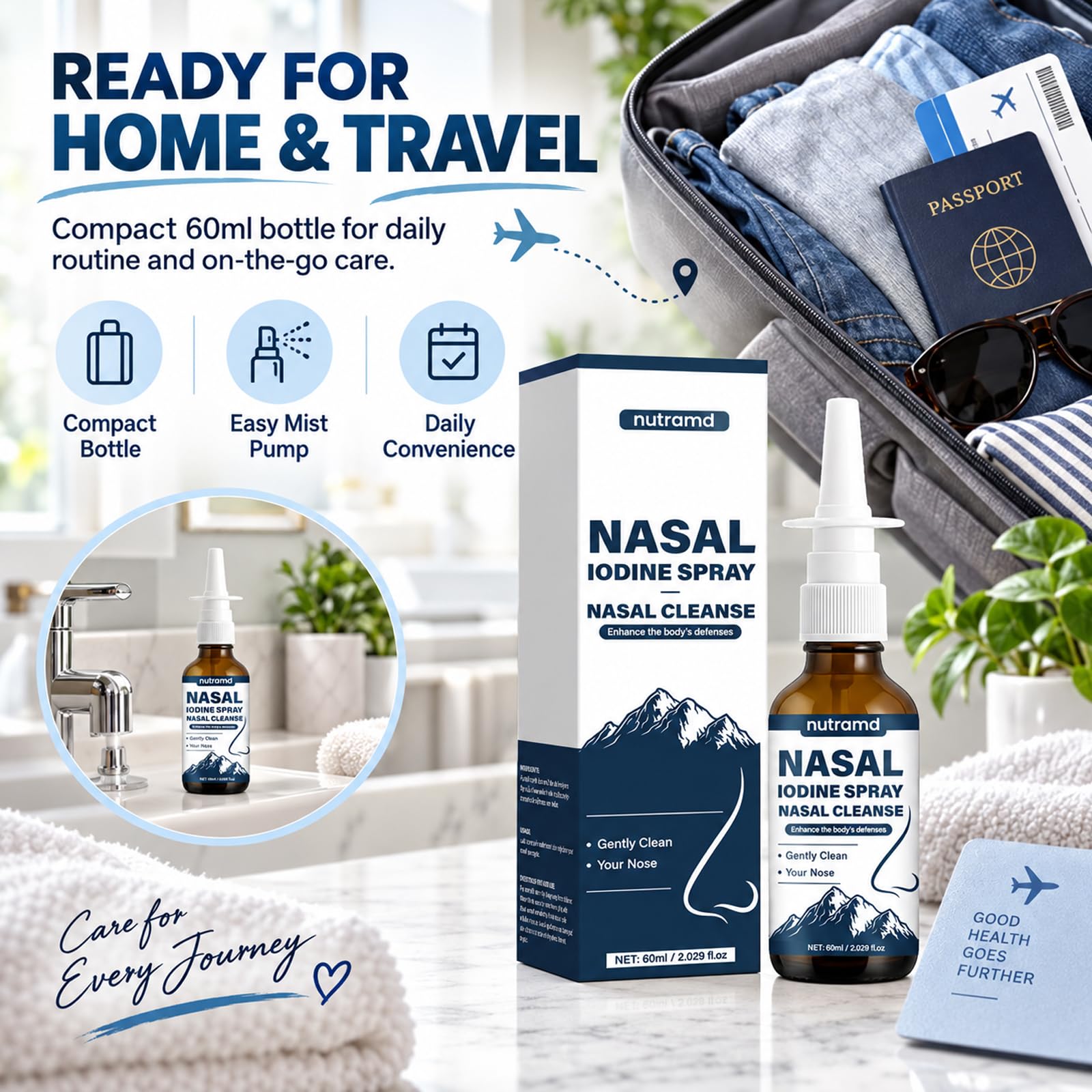 Nutramd Iodine Nasal Spray, Daily Nasal Cleanse & Care Mist with Iodine & Fulvic Acid, Fine Mist Non-Medicated Nasal Spray for Dry Air, Travel & Daily Use(1pc) — Amazon image 4
