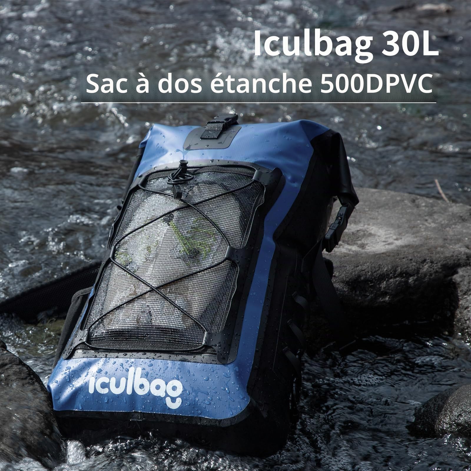 Sac Etanche 30L/40L Sac Etanche Nautique Sac A Dos Etanche Dry Bag for Plage Kayaking