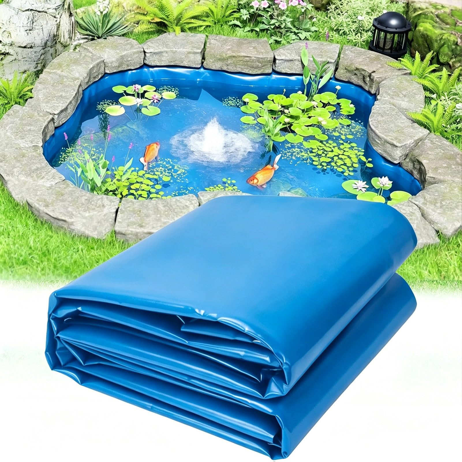 Revêtement de bassin flexible bleu résistant à l'humidité
