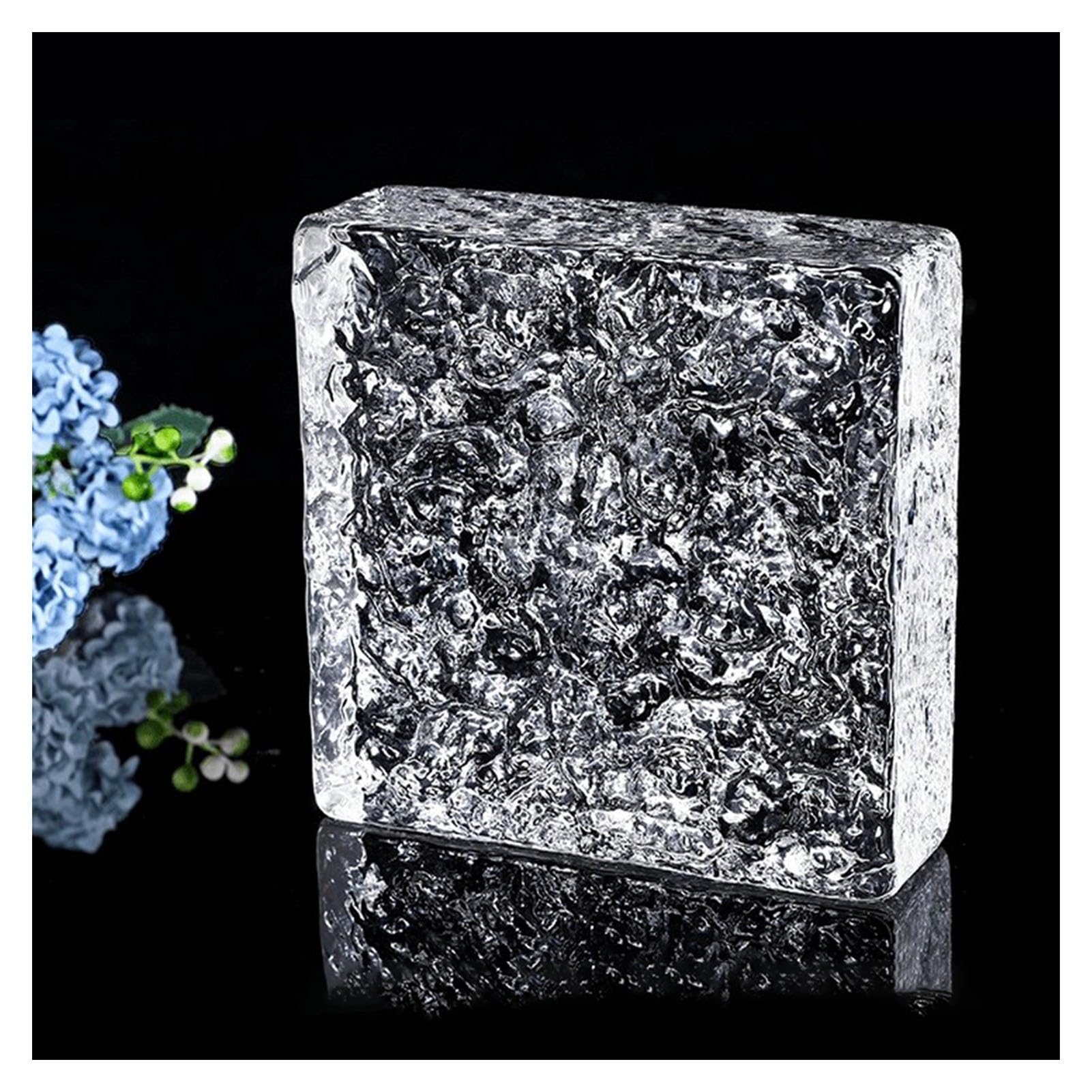 Glass Blocks Cegła z litego szkła o wysokiej przezroczystości, tekstura kryształu lodu, izolacja akustyczna termiczna(Style 1)