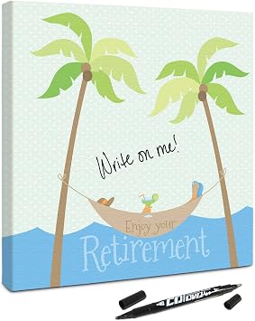 Signable Canvas- Retirerment -Beach Design