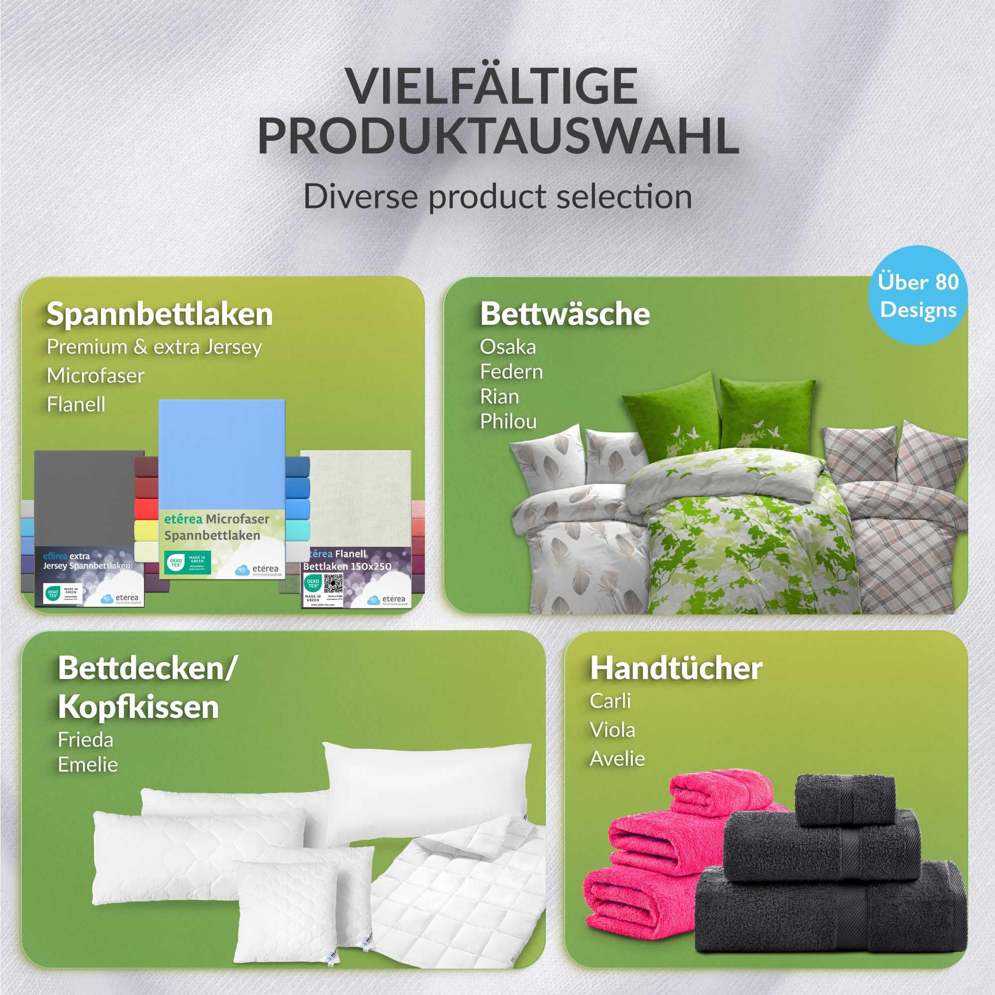 etérea Carli Frottee Handtücher Set - 100% Baumwolle - Oekotex 500 GSM - 6 TLG - 2X Duschtuch 70x140 + 4X Handtuch 50x100 - Bath Towel Frottiertücher - Graphit - Steingrau