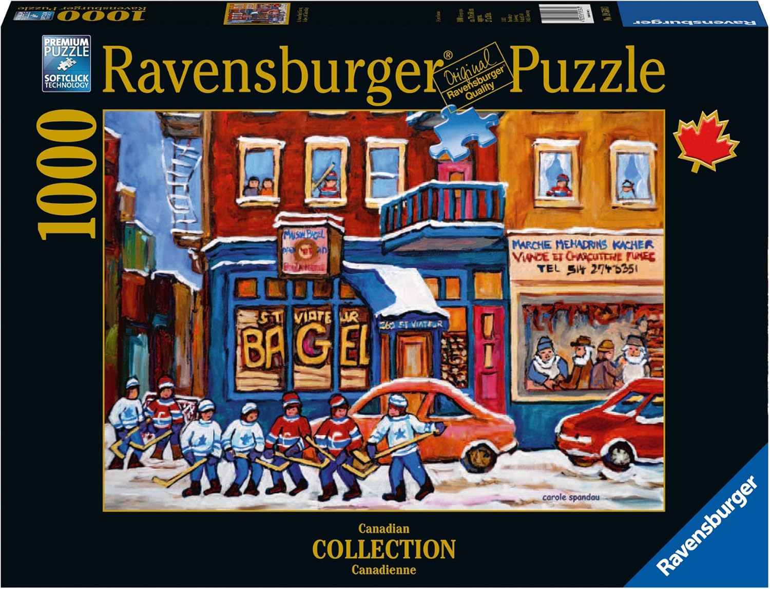 Ravensburger 19534 St. Viateur Bagel and Hockey Canadian Collection Canadienne Puzzle (1000