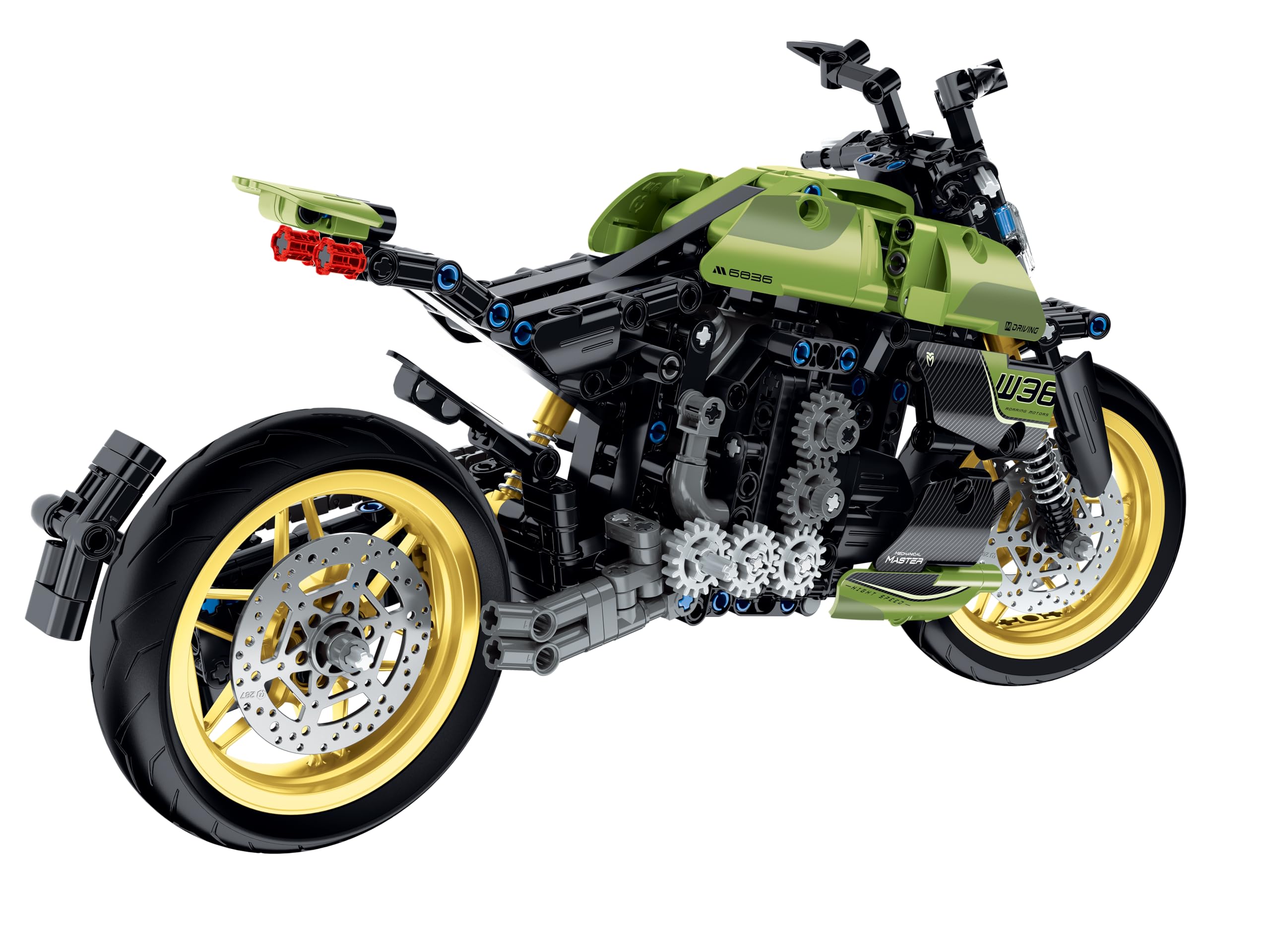 iM.Master - Maqueta Moto Deportiva Technic con Motor Mecánico Simulado y Amortiguadores - Bloques de Construcción Adultos Niños - 572 Piezas - 1:10 - Juegos Educativos Stem - Maqueta para Construir