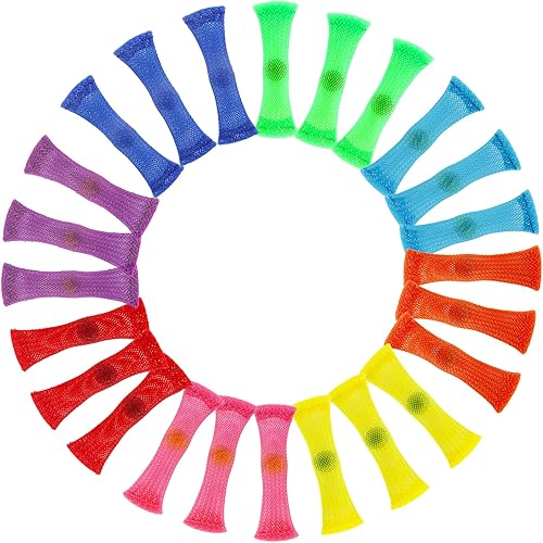 Luusy - Juguetes para ansiedad de 24 piezas, con canica y malla, alivian el estrés sensorial y aumentan la concentración para adultos y niños con