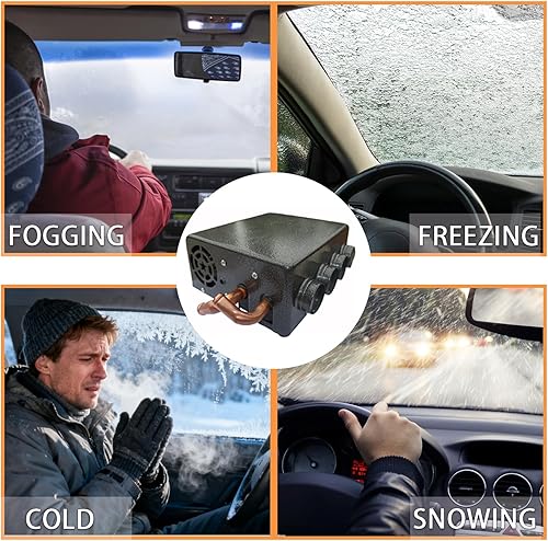 Miniatura 5 de XuSha Calentador de aire universal de 8000 BTU de 4 puertos de 12 voltios, calentador de aire diésel, portátil, calentador de estacionamiento de