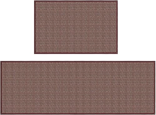 Miniatura 10 de Artoid Mode - Juego de alfombras y tapetes de cocina lavables y antideslizantes de 2 piezas, tapetes absorbentes con parte trasera de goma