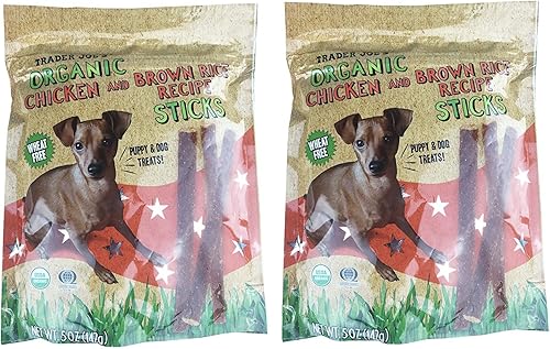 Miniatura 1 de Trader Joe's - Palitos orgánicos de pollo y arroz integral sin trigo, 2 bolsas de 5 onzas