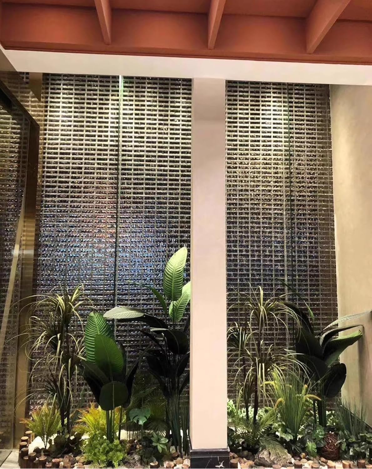 Long Crystal Hot Melt Glass Block Solid Decorative Brick for Modern Home Wall Design Translucent Privacy Block(Figure 5,4.7X1.9X1.9IN)