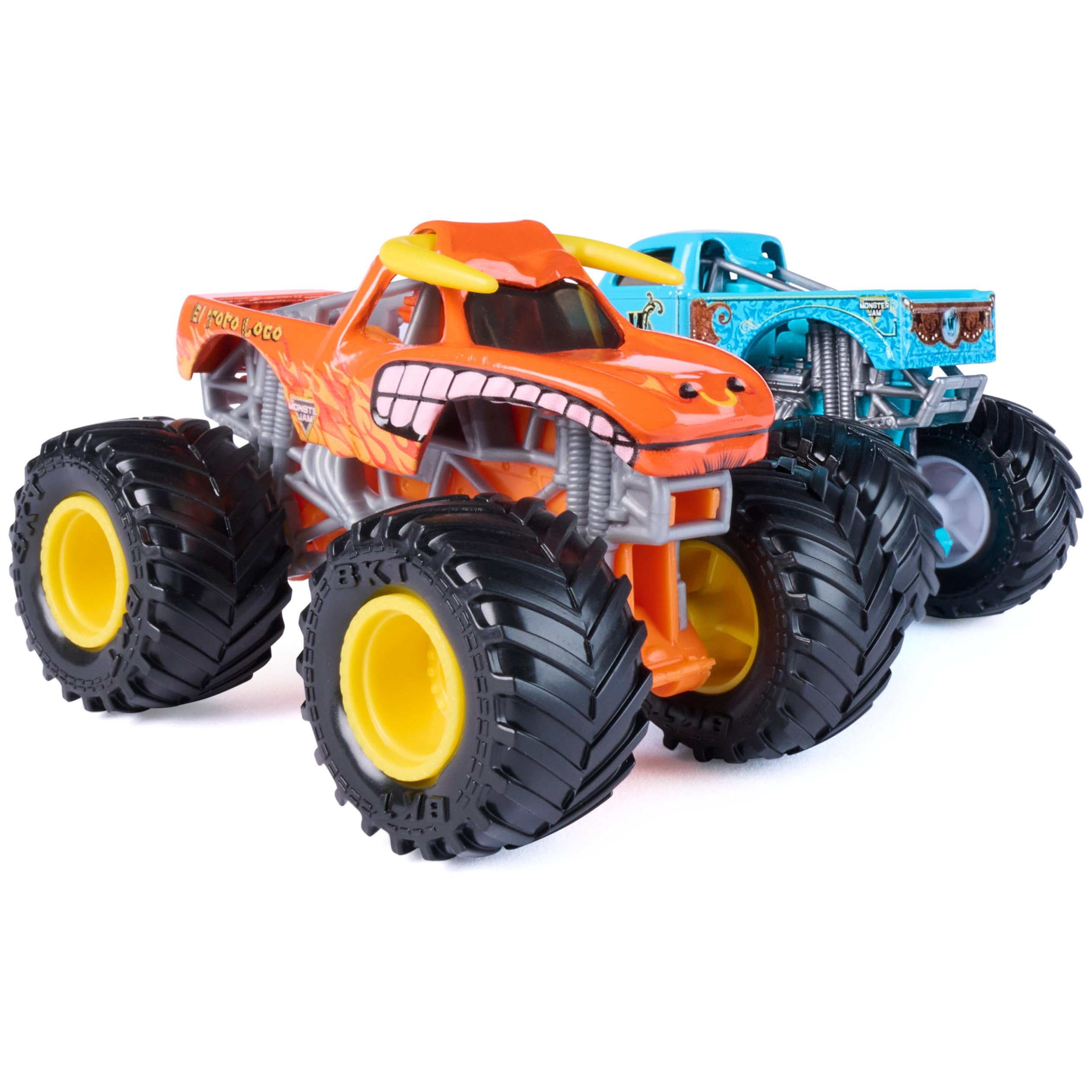 Monster Jam Grave Digger vs Son-Uva-Digger Monster Truck in scala 1:64 | Autentica replica di camion giocattolo, pneumatici BKT in vera gomma, grafica dettagliata, regali di gioco per bambini e