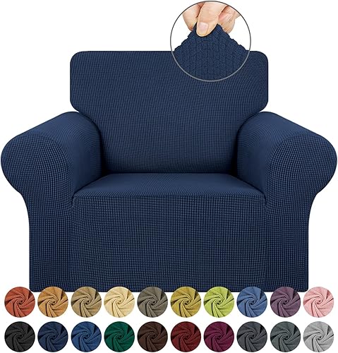 Miniatura 82 de KEKUOU - Funda elástica para sofá de 3 plazas (de 79 a 94 pulgadas), protector de muebles de 3 asientos con parte inferior elástica para niños o