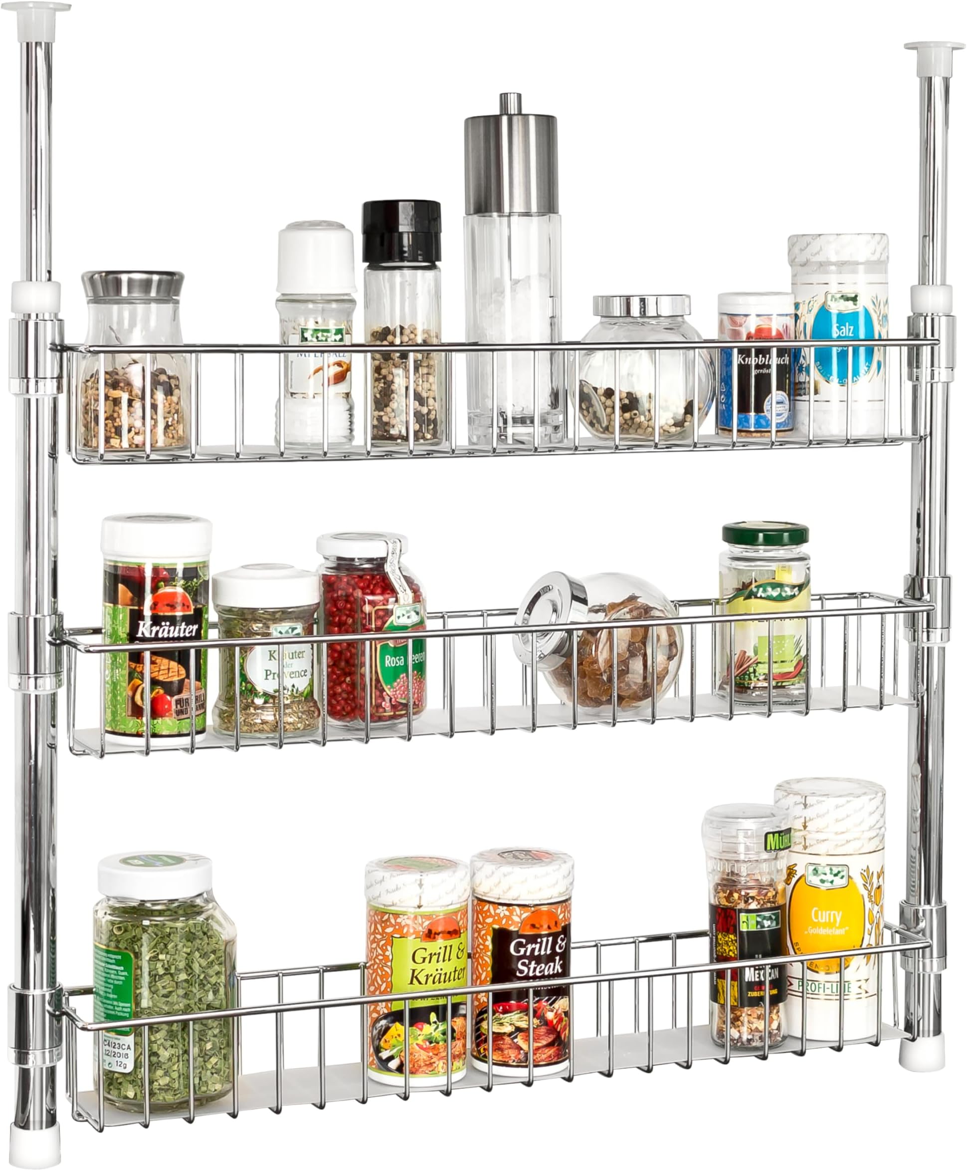 Plateau Supplémentaire Pour étagère à Fleurs Télescopique Bremermann 61088 - Blanc, Support 2 Kg, Insert Plastique