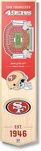 Miniatura 11 de YouTheFan Bandera 3D de estadio de la NFL, 8 x 32 pulgadas