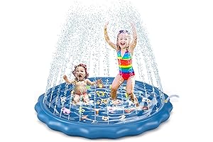 Jasonwell Splash Pad Sprinkler for Toddlers, Outdoor Water Toys Inflatable Splash Pad...