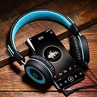 Vista 2 de noot products Auriculares para niños K11 plegables estéreo sin enredos de 5 pies de largo cable de 0.138 in Jack Plug in Ear Auriculares con cable