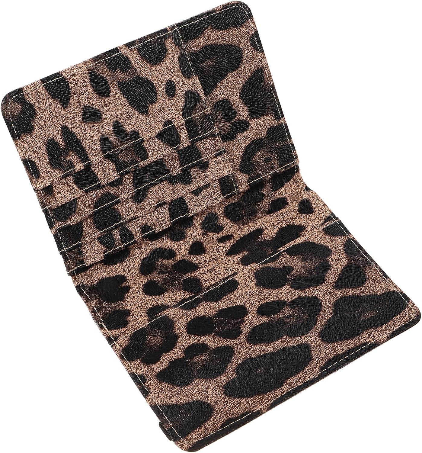 LIFKOME Porta passaporto da viaggio da donna in PU leggero con protezione RFID Stampa leopardata Eleganti scomparti multipli per carte e documenti Organizer sottile e resistente per uomo e donna