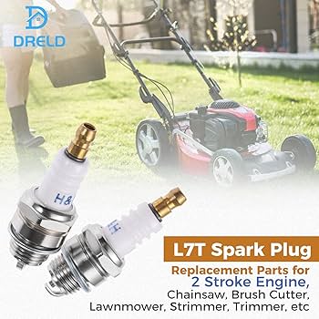 DRELD 8Pcs L7T Spark Plugs, 2 Stroke Engine Spark Plug Engine Accessory