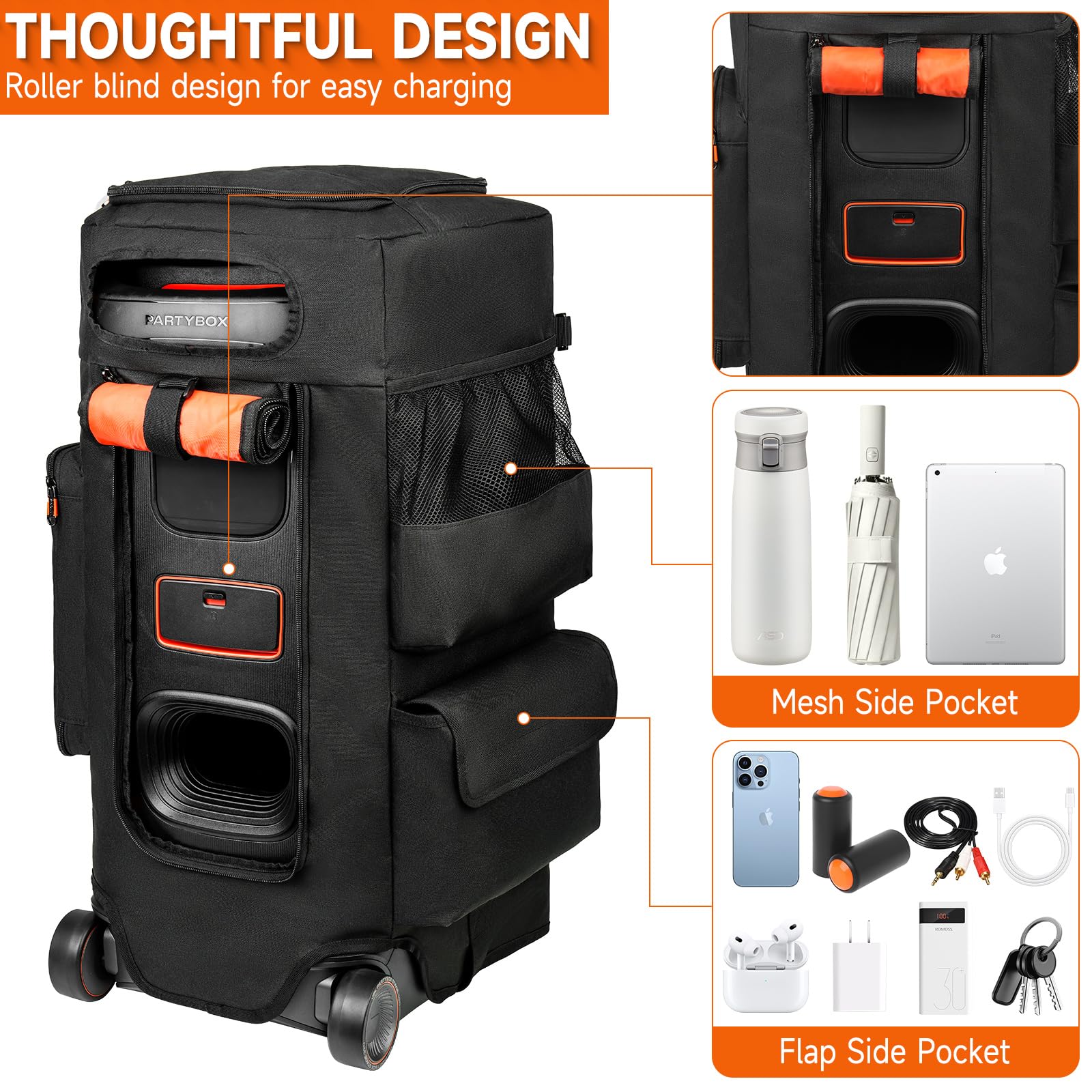 Lautsprechertasche, Reisetasche Für JBL Partybox Stage 320, BT-Lautsprecher- Tragetasche, Tragbare Lautsprecher-Tragetasche, Rucksack-Aufbewahrungstasche