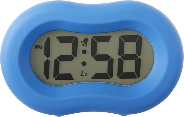 Acctim 15119 Vierra Alarm Clock, Moroccan Blue, Silicone, One Size