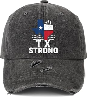 Kerrville TX Strong Hometown Souvenir Hats for Men Soft Washed Distressed Baseball Cap